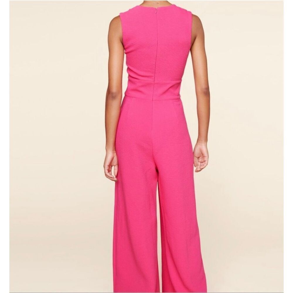 Sugar Lips Jumpsuit Wide Leg Size Small Hot Pink Fitted Trendy Spring - Picture 2 of 9